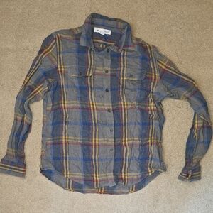 Old Navy Flannel Shirt Men's Size Large Plaid Long Sleeve